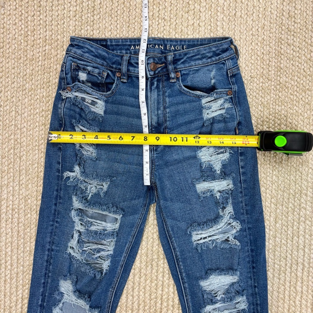 American Eagle Women’s Jeans Bundle Size 6 – ‘90s Skinny + Distressed Mom Jeans - Picture 13 of 16